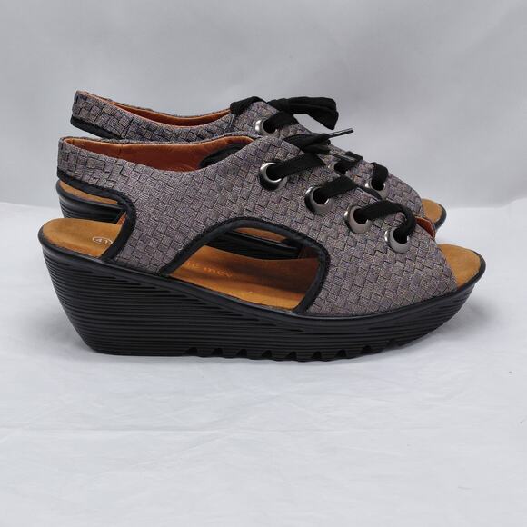 bernie mev. Shoes - Bernie Mev Womens Wedge Comfort Sandals EU 41 Woven Lace Up Platform Travel